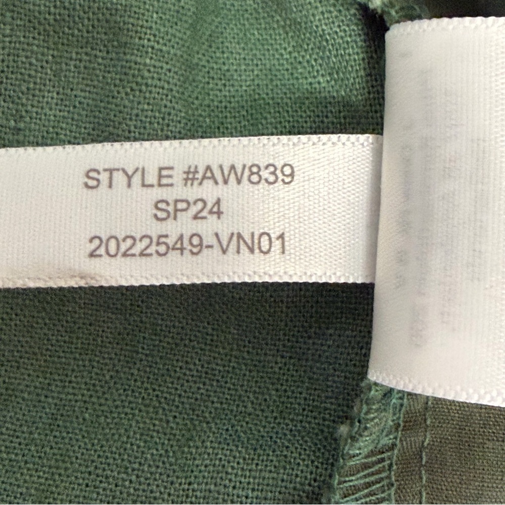 J.Crew Green Linen Cotton Drawstring Pants 12 Spring 2024 Preppy Coastal Casual - Picture 9 of 14